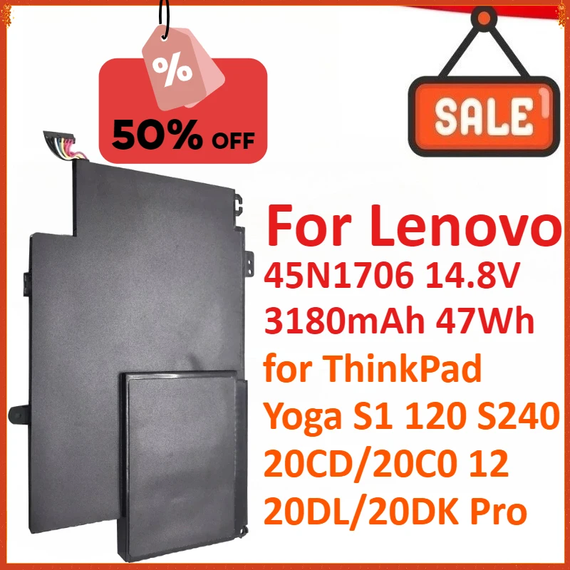 

Новый аккумулятор для ноутбука 45N1706 14,8 В, 3180 мАч, 47 Втч для Lenovo ThinkPad Yoga S1 120 S240 20CD/20C0 12 20DL/20DK Pro, высокое качество