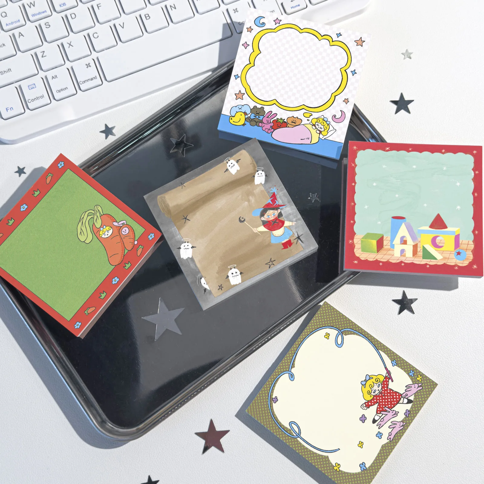 

50 листов Kawaii мультфильм стиль граффити заметки для сообщений DIY ручная работа Скрапбукинг эстетика крафт-бумага школьные канцелярские принадлежности