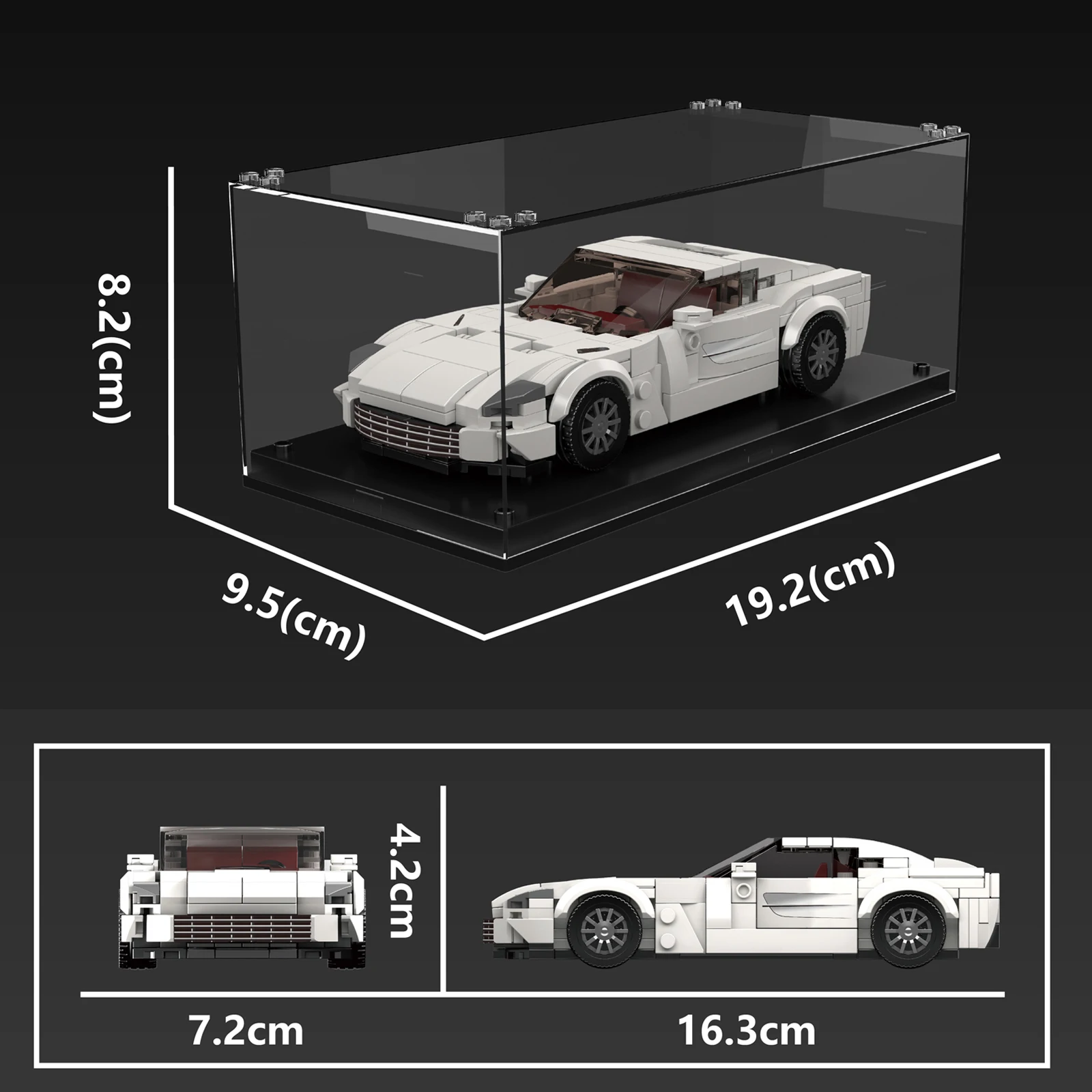قالب King 27114 ONE 77 Supercar 334 قطعة مكعبات بناء نموذج سيارة رياضية كلاسيكية مع صندوق عرض ألعاب قابلة للجمع هدايا