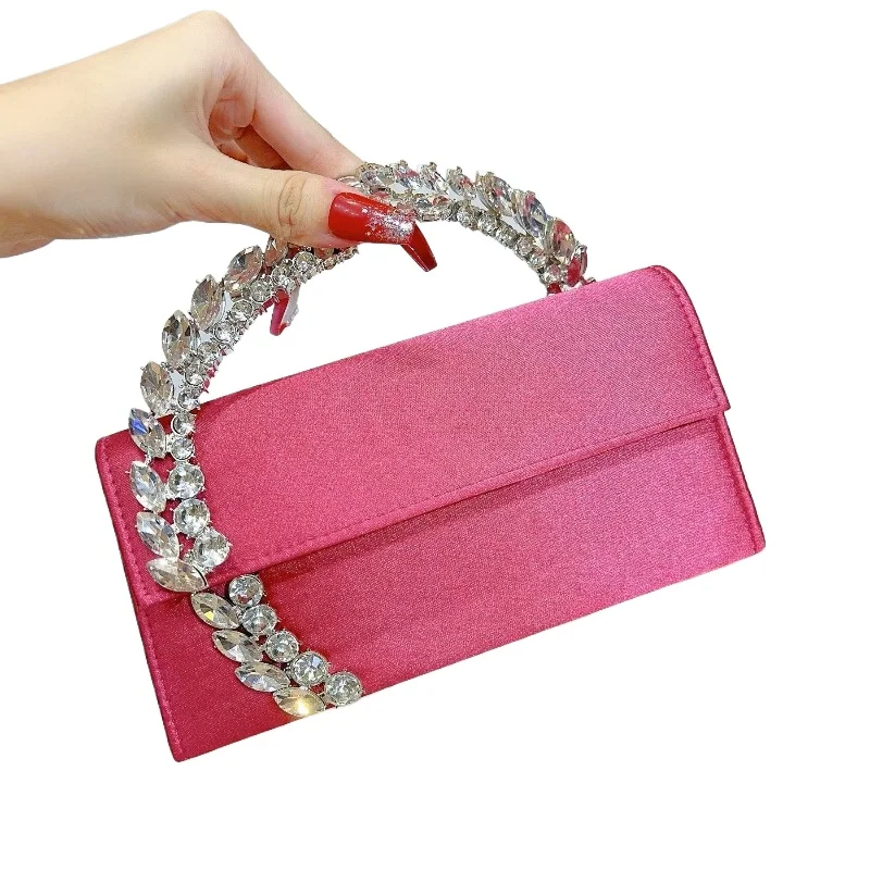 Lady Evening Bags  New Temperament Commuting High Appearance Level Internet Celebrity Same Fashionable Versatile Shiny Satin Bag