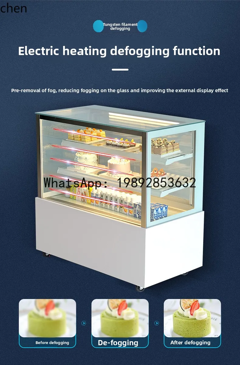 BB  Cake Refrigerated Display Cabinet Commercial Desktop Air-cooled Dessert Beverage Fruit Fresh-keeping Cabinet