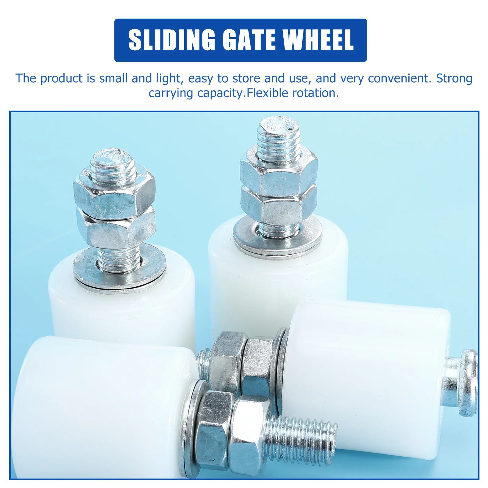 

4pcs Nylon Sliding Gate Wheel Heavy Duty Rail Door Roller For Courtyard Gates Rolling Shutters Terrace Sliding Doors Guiding