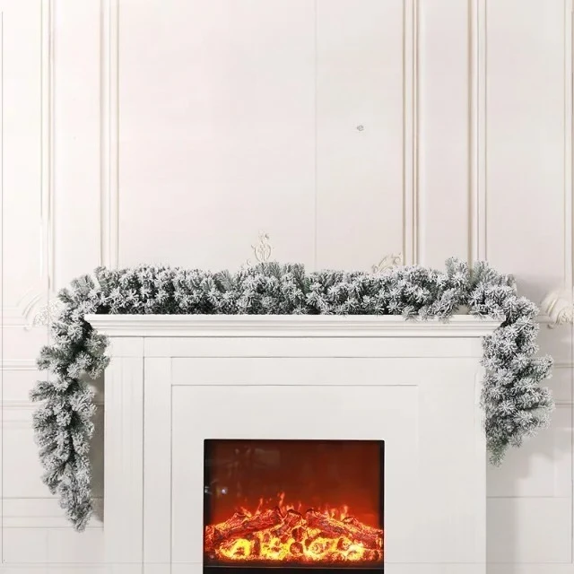 270CM Encrypted PVC Flocking Rattan Christmas Decoration Christmas Rattan Snowflake Cane Decoration Xmas