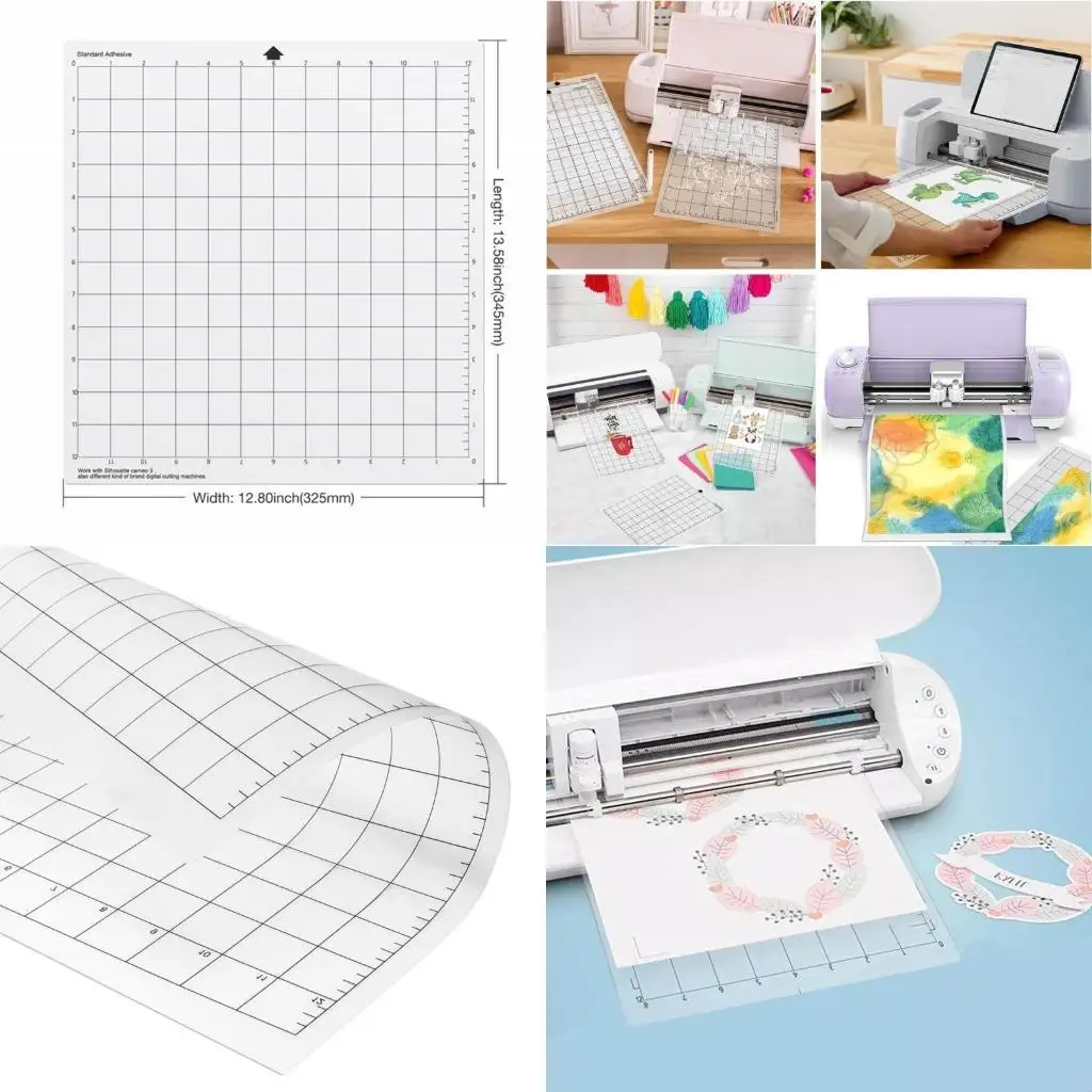 

3 Sheets Silhouettes Cameo Cutting Mats PVC Cut Mats for Crafts Scrapbooking X3UC