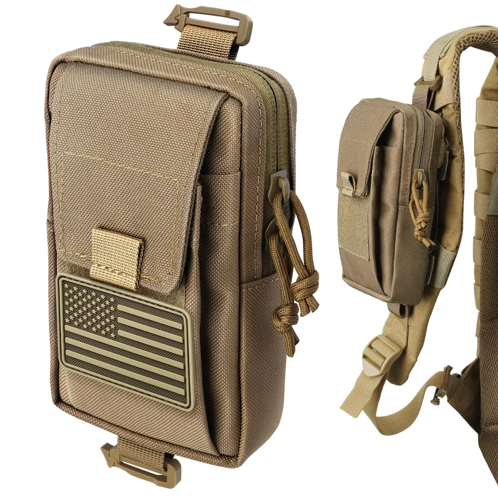 

Tactical Phone Holder Molle Backpack Strap Bag Outdoor Sports Camping Hiking Hunting Accessories Organizer EDC Tool Waist Pouch