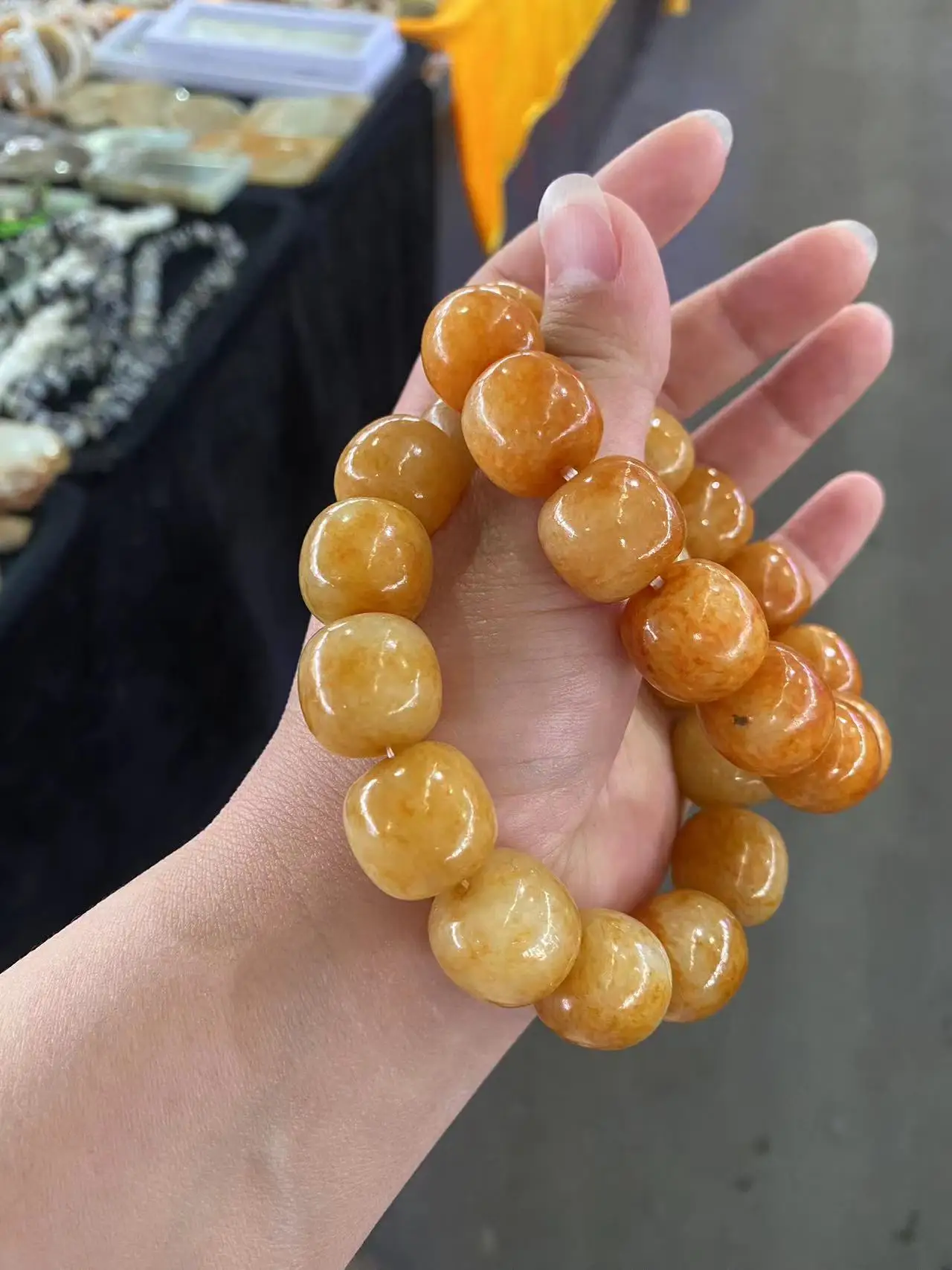 Natürliche Hetian Jade Hands chnur exquisite gelbe Nephrit Armband Handlauf Boutique Schmuck Zertifikat hinzufügen