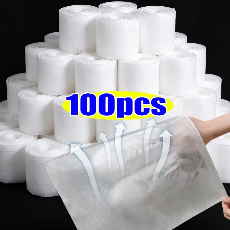 Non-woven Fabric Shoe Storage Bags Dustproof Breathable Drawstring Shoe Organizer Portable Travel Footwear Pouch for Closet Sort