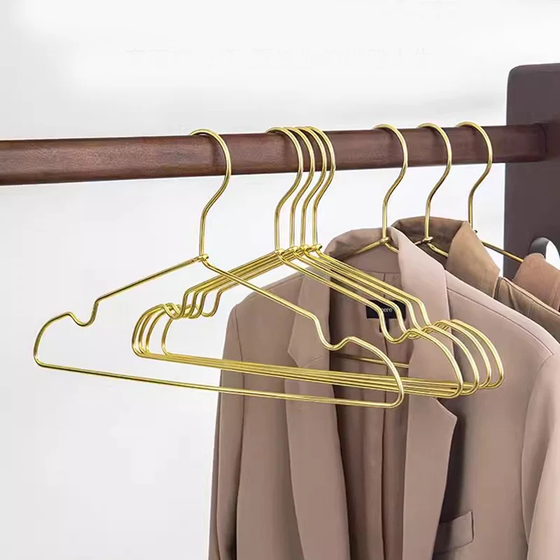 

10pcs Clothes Hangers Anti-Slip Sling Dress Hanger Home Wardrobe Organizer Storage Drying Racks Metal Clothes Hanger Space Saver