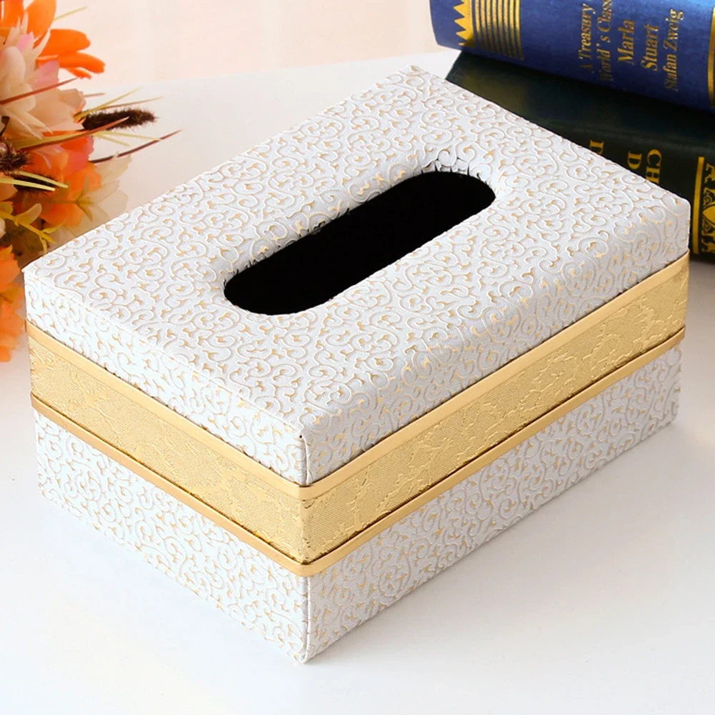 Faux Leather Home Car Tissue Box Storage Case Hotel Restaurant Paper Holder Car Organizer Decoration Tools Office Home Decoratio