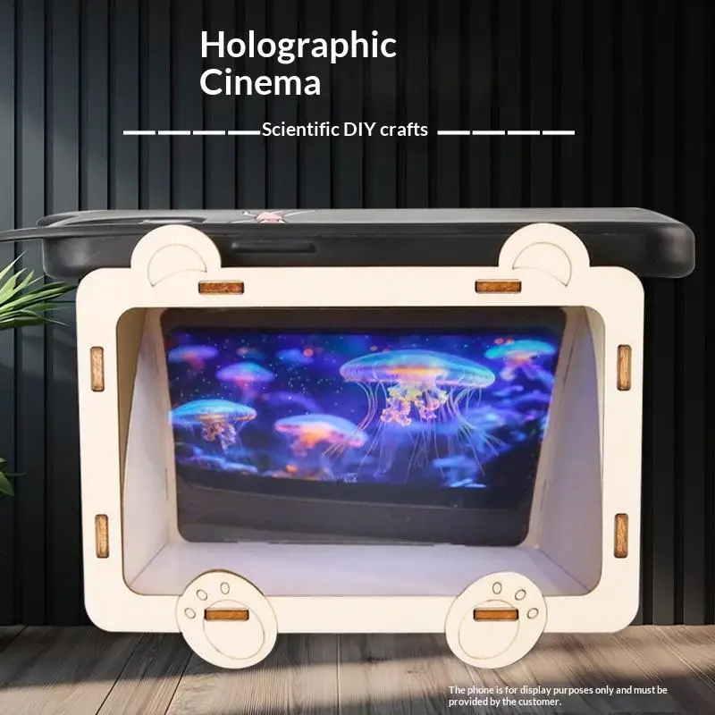 3D Hologram Projector For Smartphone, DIY Home Cinema, Student Science Experiment Desktop Decor