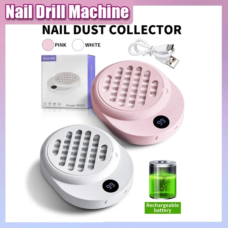 

Мини-пылесос для дизайна ногтей на батарейках, бесщеточный двигатель, бесшумный пылевой фильтр для шлифовки и удаления ногтей