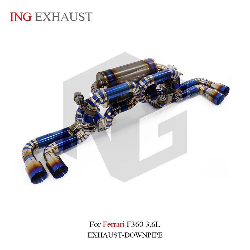 

ING Titanium Alloy Vacuum Valve Catback for Ferrari F360 3.6L V8 Control Muffler Engine Performance Tube Exhaust System