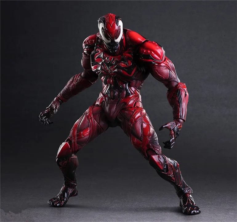 PLAY ARTS 27cm Carnage Red  Venom Articulated Action Figure Model Toys