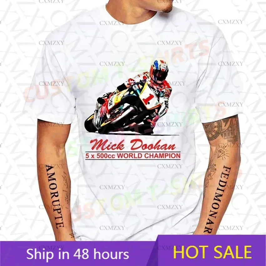 

Mick Doohan 01 # T-Shirt New Summer Men Short Sleeve GS Adventure Moto Sport Casual White Tops Man Motorcycle Rider Tees