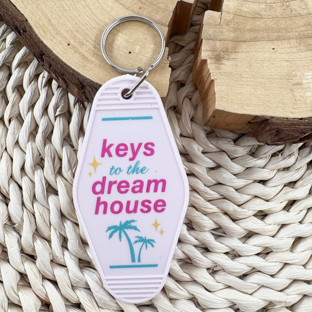 لطيف إقتباس مفاتيح إلى بيت الأحلام المفاتيح دمية مستوحاة موتيل كيرينغ الرجعية الوردي مفتاح العلامة المشجعين جمع اكسسوارات شخصية