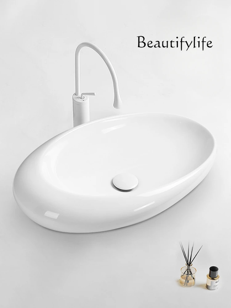 On-stage basin hand washing ceramic surface art sink household Nordic personality model