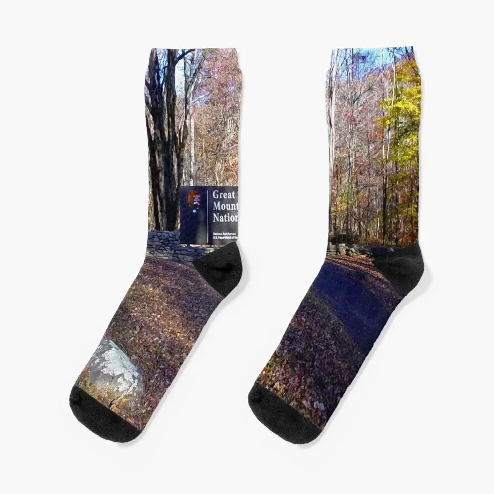 

Great Smoky Mountains - Carolina Socks cartoon hiking custom Non-slip Designer Man Socks Women's