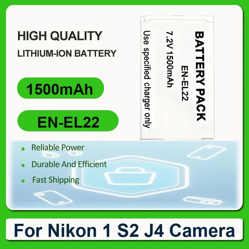 

Аккумулятор для фотоаппаратов Nikon COOLPIX B700, P900s, P900, P610s, P610, P600, S810c, 3500, 3200, 3100, 2500, J5, DL18-50, DL24-85, S2, J4, V2