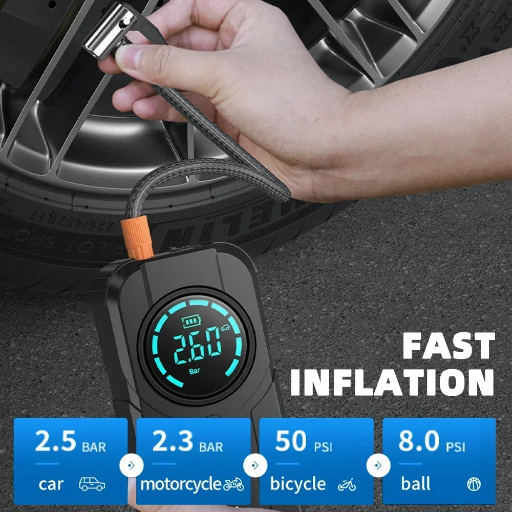 Car Jump Starter Device Air Pump Portable Air Compressor Multi-function Tire Inflator Car Battery Starter New Articles For Cars