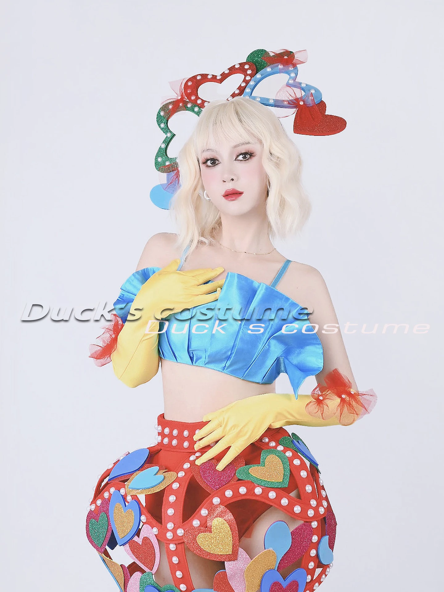 2025 New Gogo Performance Costume Candy Cute Set Nightclub Bar Dj Party Dress Women Jazz Dance Drag Queen Stage Wear DN21065