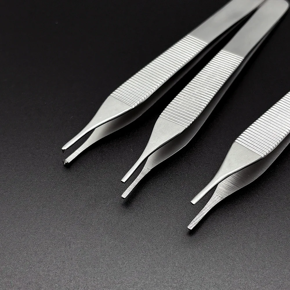 Dental Tweezers Forceps for Tissue Extraction Hemostat and Dressing Surgical Tool for Home Medical First Aid