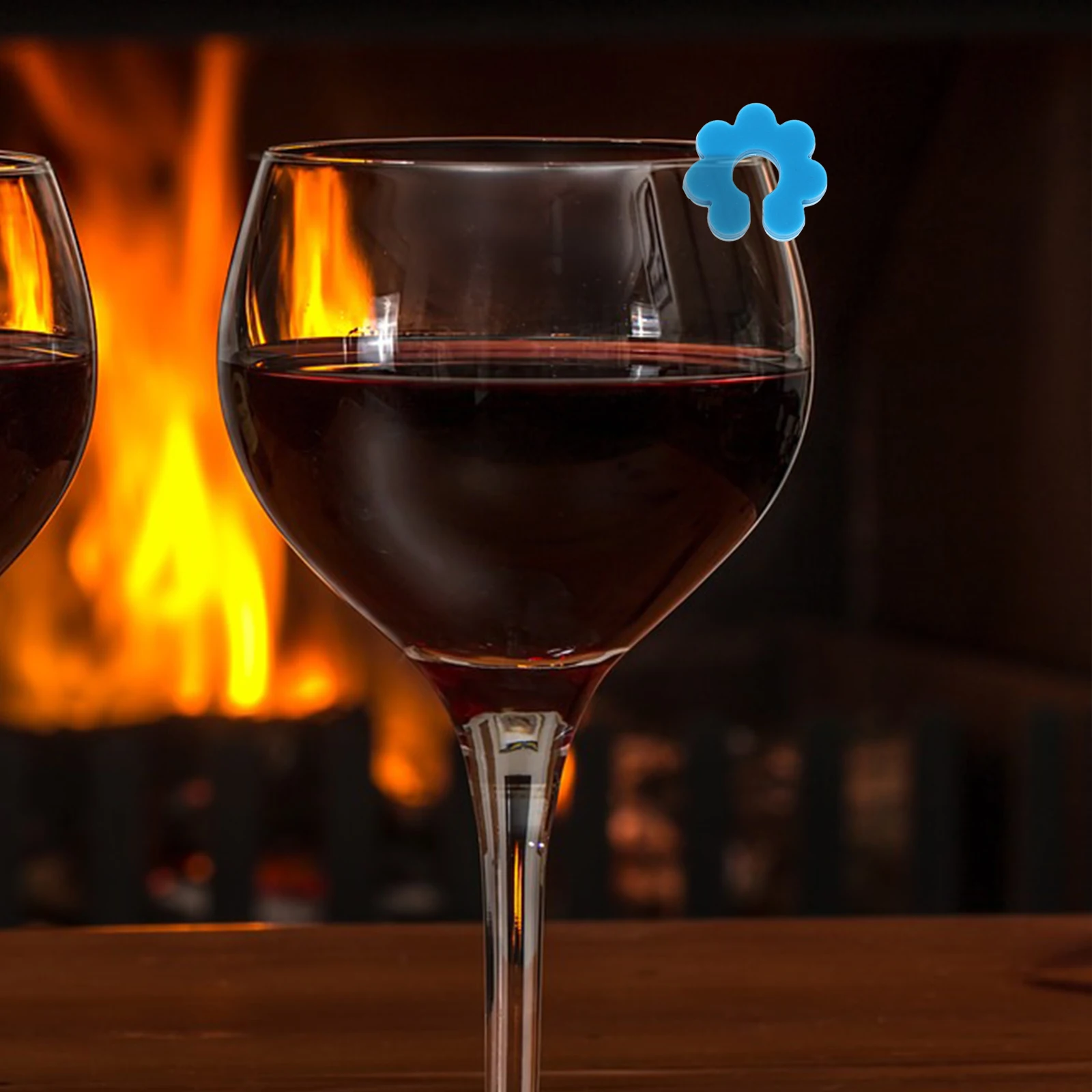 

12pcs C Shaped Glass Markers Markers Party Stemware Glass Charm Drink Tags Silicone Rings Decorations