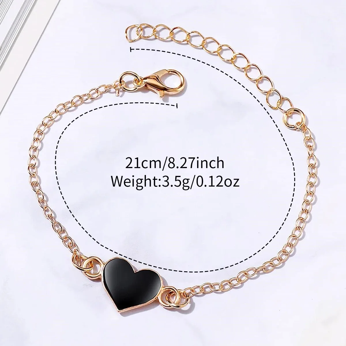 2 Piece Set Fashion Rhinestone Women\'s Watch Heart Shape Bracelet Set Casual Leather Quartz Wristwatch