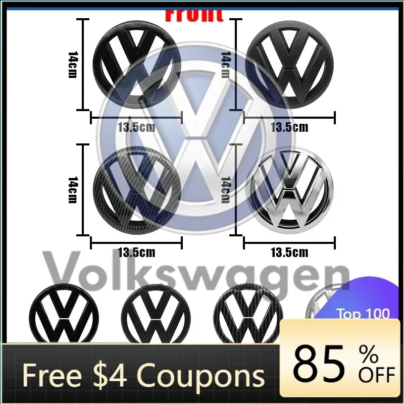 

Наклейка на автомобиль для VW Volkswagen Jetta MK5 Golf, эмблема на переднюю решетку 135 мм и логотип на крышку багажника 110 мм.