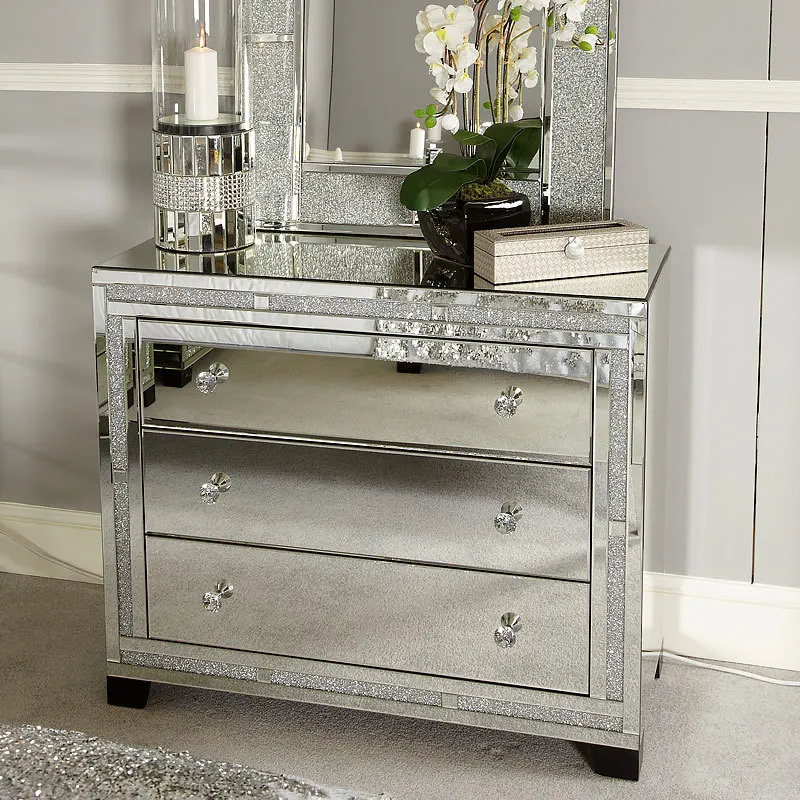 Factory direct sales Mirror locker Display cabinet Household drill surface decorative side cabinet Storage dressing cabinet Glas