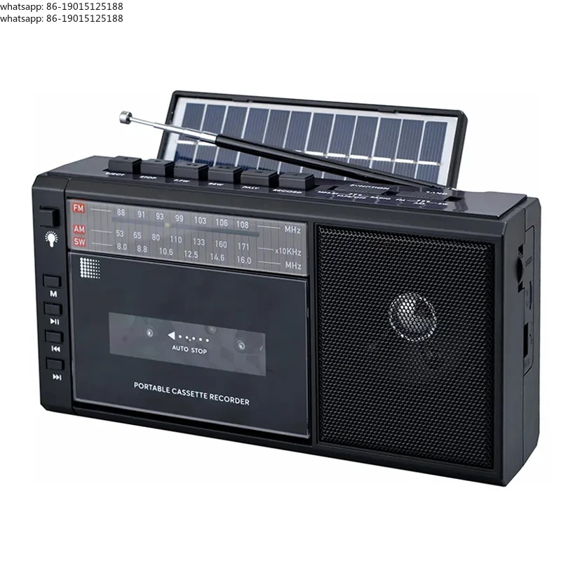 Portable Vintage Retro USB AM/FM/SW Multiband Radio Stereo Wireless Bluetooth Mp3 Audio Cassette Tape Player Recorder AM Radio