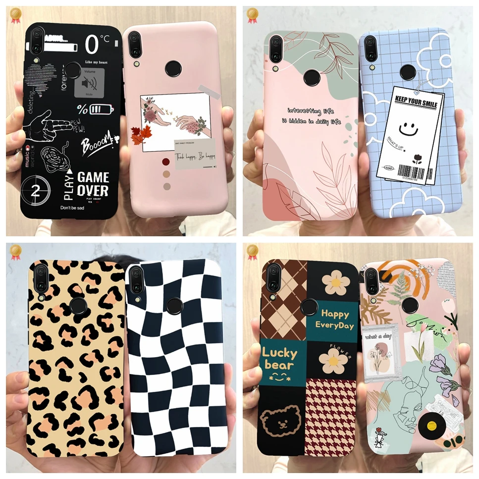 For Huawei Y9 Prime 2019 Case Huawei Y9A Cartoon Soft Cute Silicone Back Cover For Huawei Y9 A Prime Y9Prime LX1 L21 Phone Shell