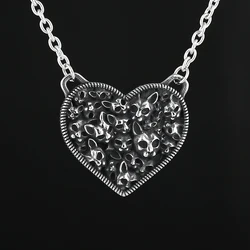 2022 New More Cat Heart Pendant Necklace Fashion Metal Glass Face Fine Chain Jewelry Man Women Couple Gift Accessories Souvenir