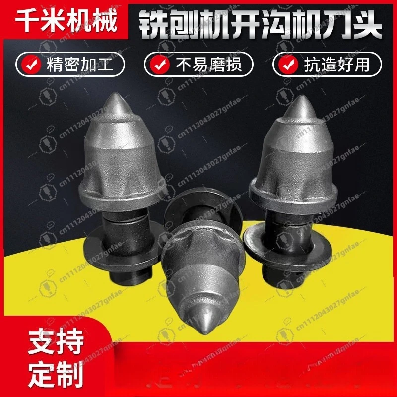 Road Milling Pick Bullet Tooth Alloy Cutter Head Base Holder for Asphalt Concrete Grooving Trenching Machine Spare Parts