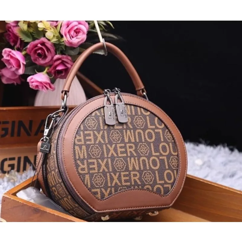 Retro High-quality Texture Embroidered Elephant Bag Fashion Trend Everything Small Crossbody Super Fire Hand Round Zipper Bag