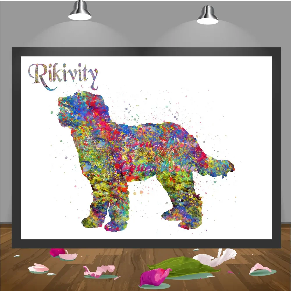 Watercolor Goldendoodle Canvas Painting Dog Posters Prints Animal Wall Art Aesthetic Pictures Living Room Home Wall Decor Gift