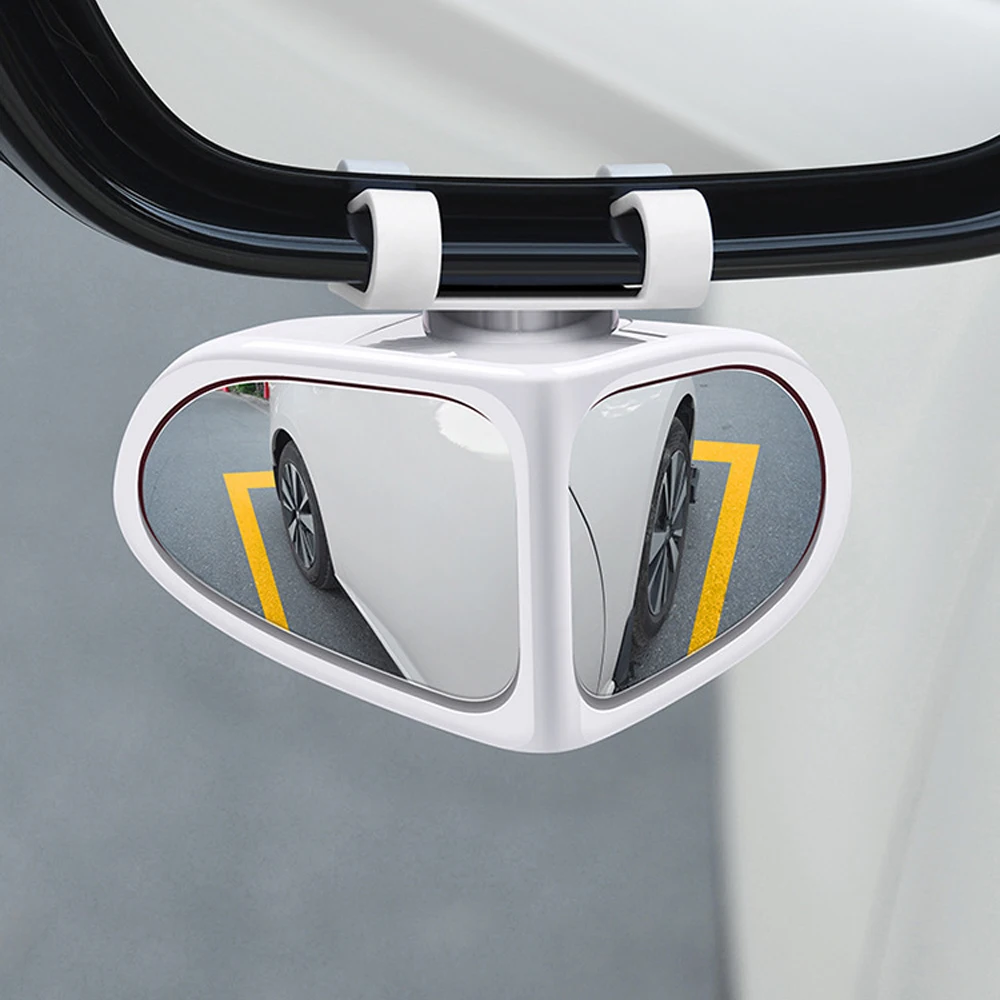 2Pcs Car rearview auxiliary wide-angle lens Blind Spot Mirror Car Wide Angle 360 Degree Rotation Rearview Front Wheel Mirror