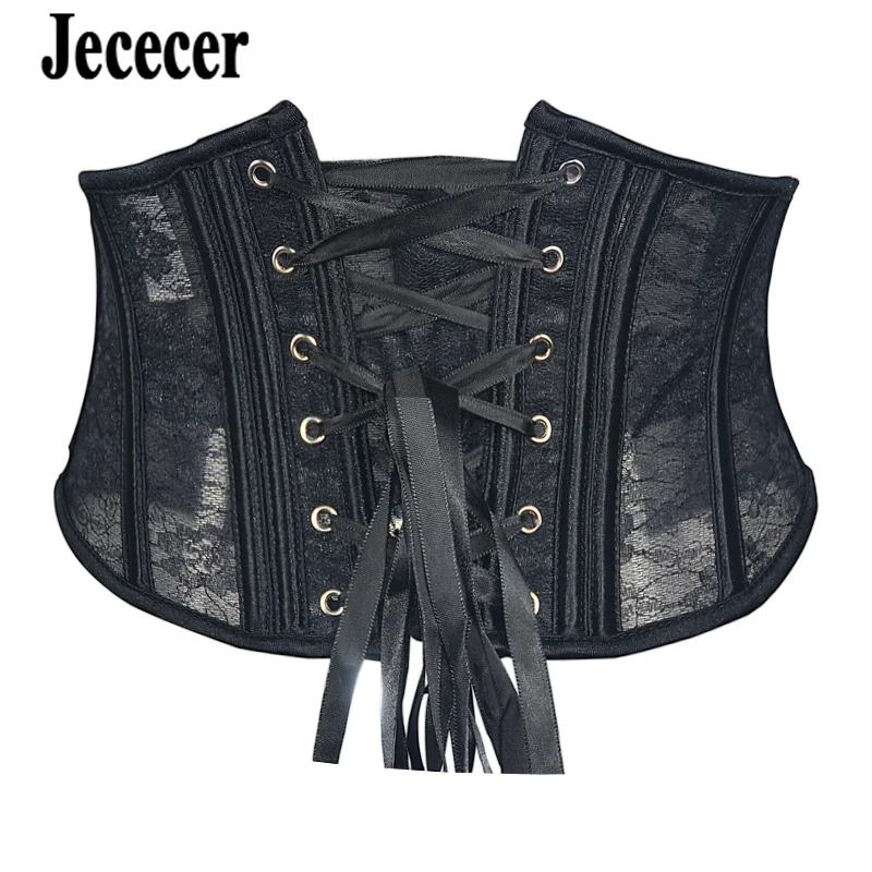 Short Torso Lace Corset Belt Waist Tranier Slimming Belt 14 Steel Bone Girdle Belly Sheath Adjustable Body Shaper