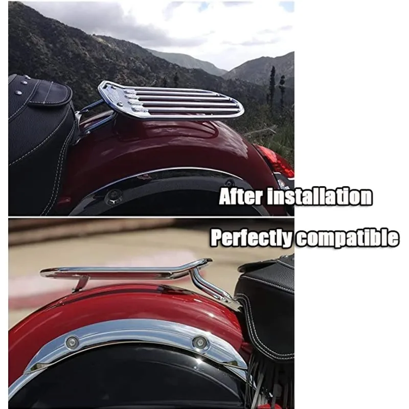 رف أمتعة الدراجة النارية رفوف الحاجز الخلفي لترقية الزعيم الهندي الكلاسيكي الكلاسيكي العتيق دارك هورس إيليت سبرينغفيلد