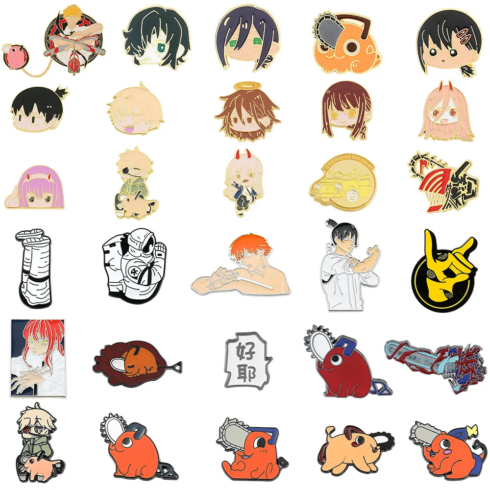 Best Sellers Chainsaw Man Badge Anime Peripheral Q Version Electric Pawamaqima Doujin Brooch Wholesale Y2k Fashion Toys Anime