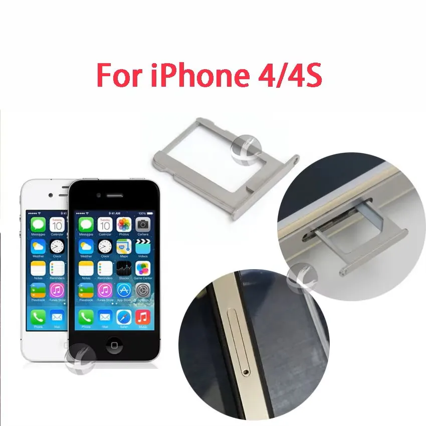 Original New SIM Card Tray For iPhone 4 4S 5 5S 5C SE 6 6P Plus Reader Connector Socket Holder Slot Module Replacement Parts