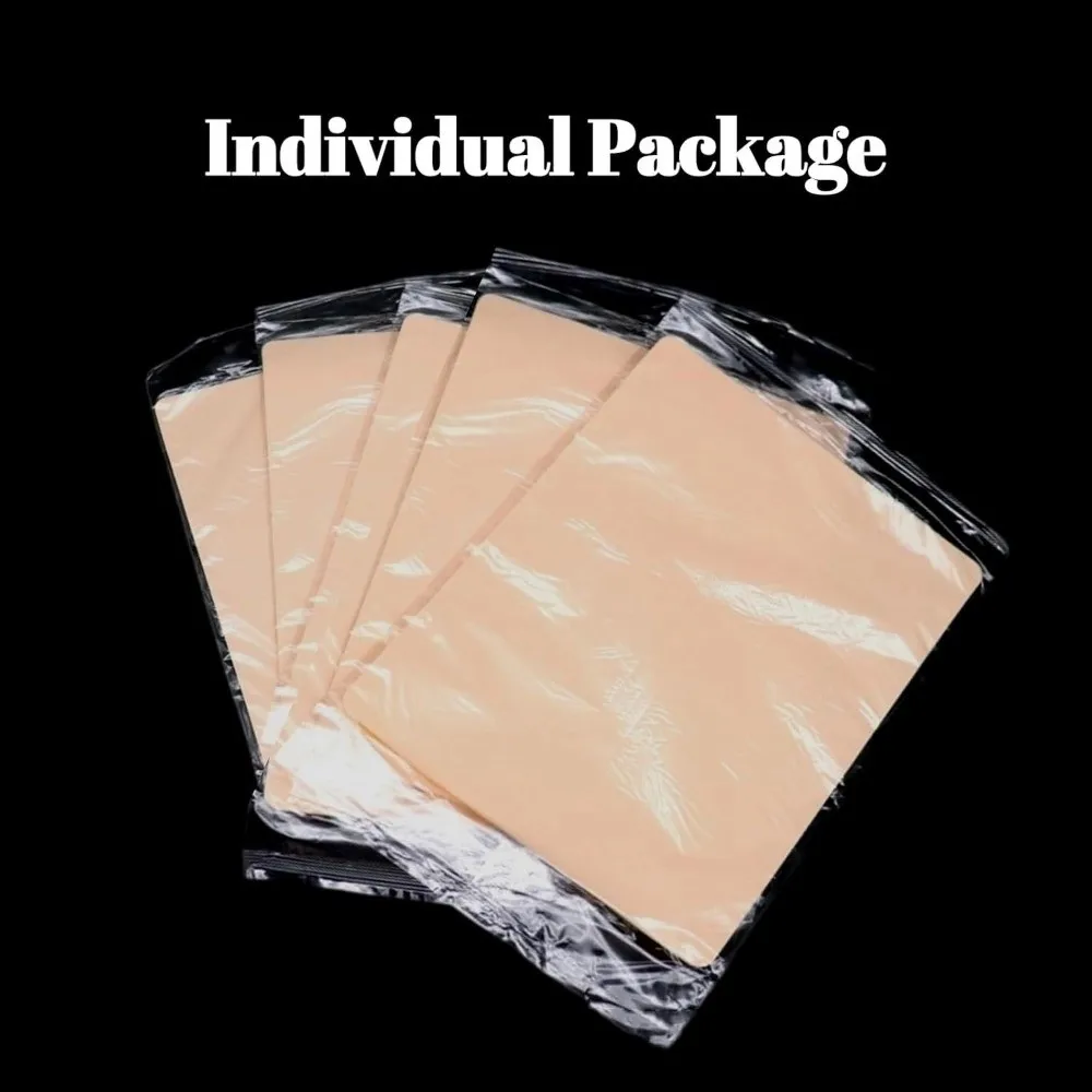 Piel de práctica de tatuaje suave de 3MM de espesor, piel falsa de silicona en blanco, tamaño grande, doble cara, piel de tatuaje de entrenamiento para maquillaje permanente