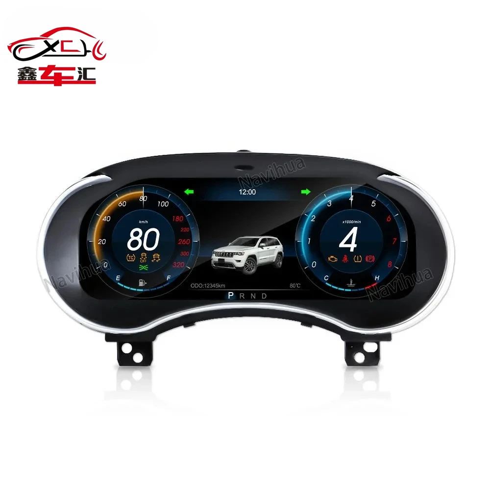 

12.3" LCD Dashboard For Jeep Grand Cherokee 2014 2018 Car Digital Cluster Instrument Auto Speedometer Virtual Cockpit Carplay