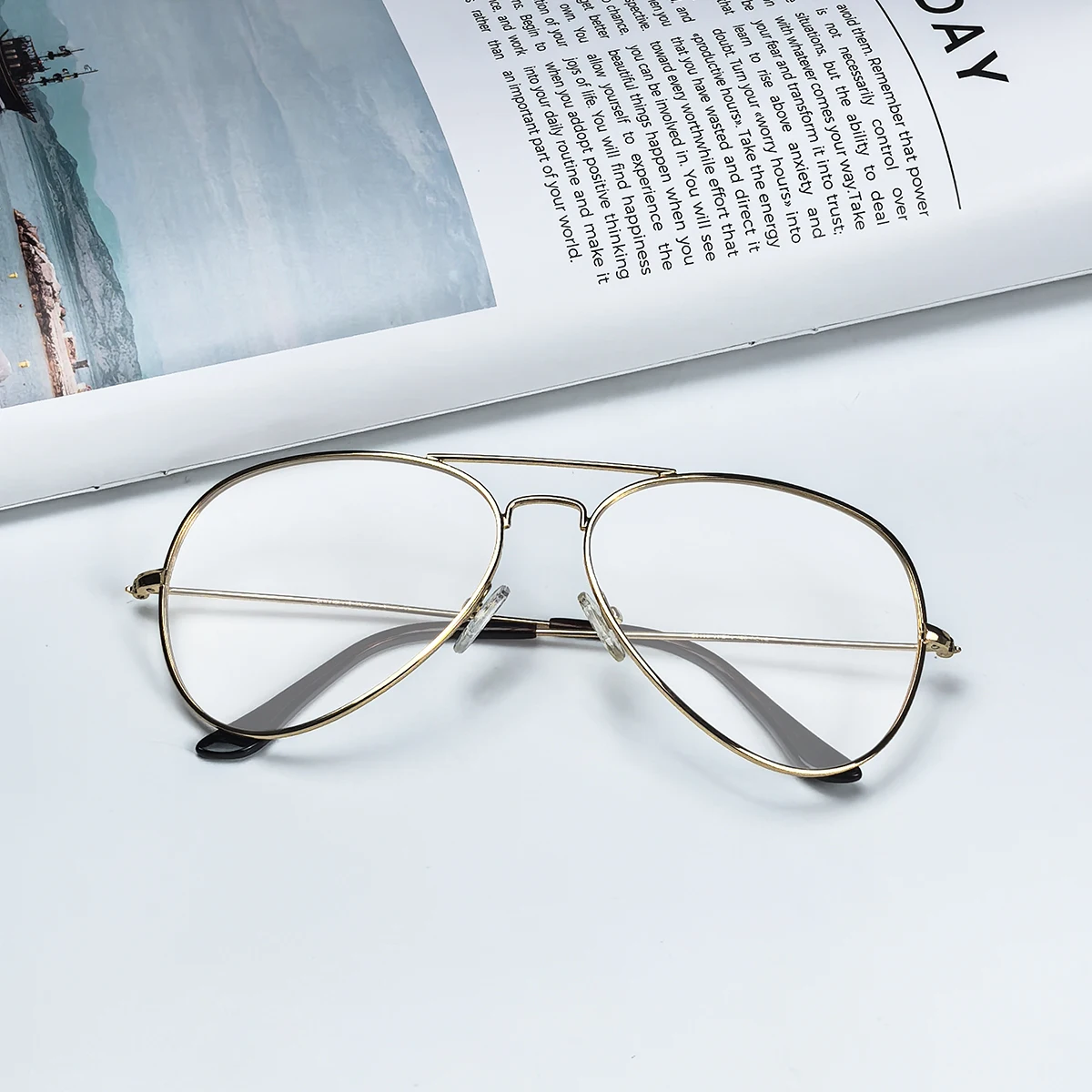 

SHINU Prescription Glasses Man Progressive Yellow Polarized Glasses Blue Light Blocking Lenses with Glasses case Order Custom