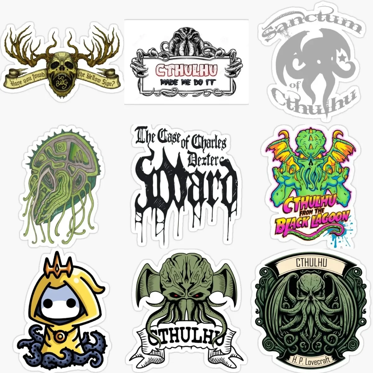 

Cthulhu Great Old Ones Octopus Monster Tentacles PVC Sticker for Decorate Fridge Wall Room Car Truck Van Bicycle Window Decal