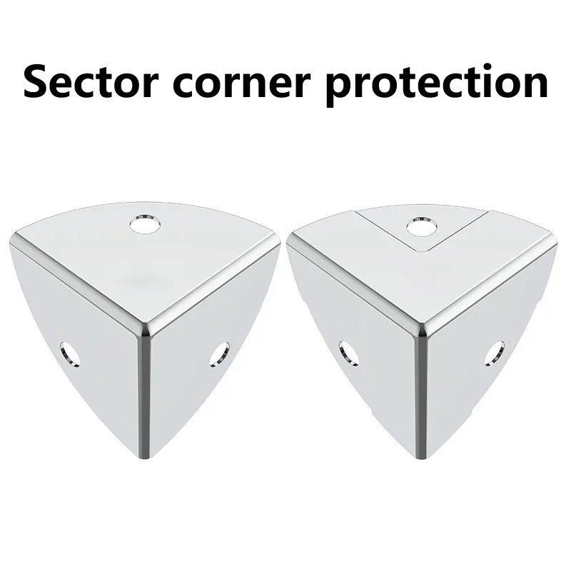 Korean style angle iron metal corner protector 90 degree right angle wooden box holder, audio aviation box hardware connector