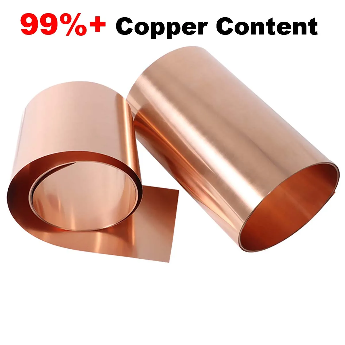 1M T2 Copper Sheet Pure Copper Strip 0.01-1mm Ultra-thin Copper Foil Thick Plate Grounding Conductive Heat Sink Width 100-400mm