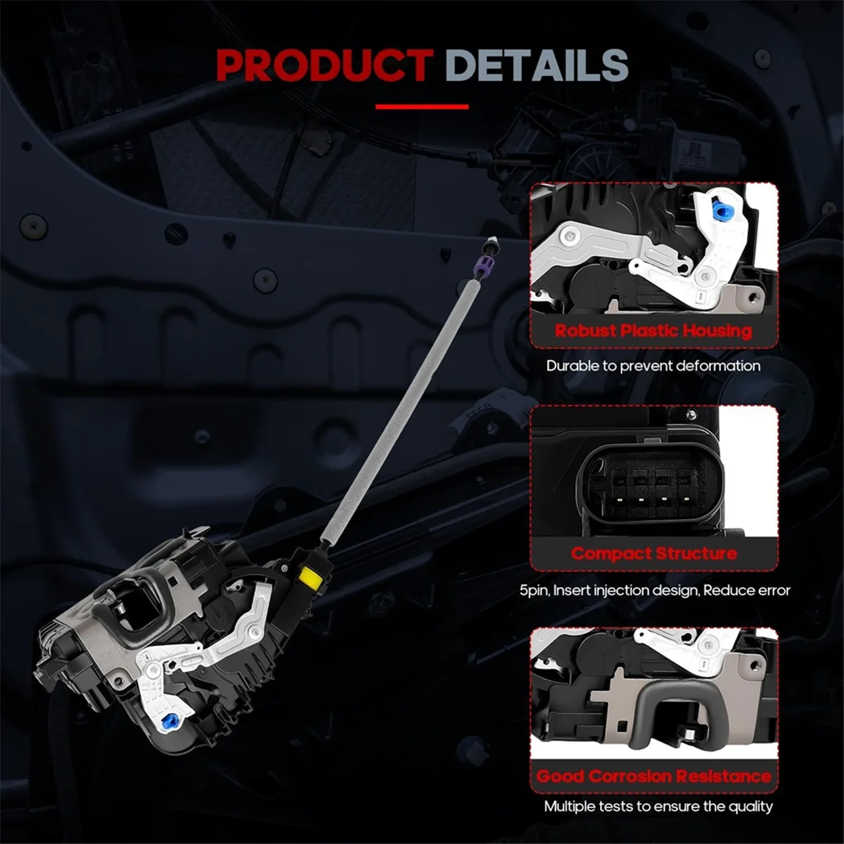 

Exclusive Door Latch Lock Actuator 0997300835 0997301201 for Mercedes Benz GL350 GL450 GL550 ML250 ML350 ML400,Rear Passenger Si