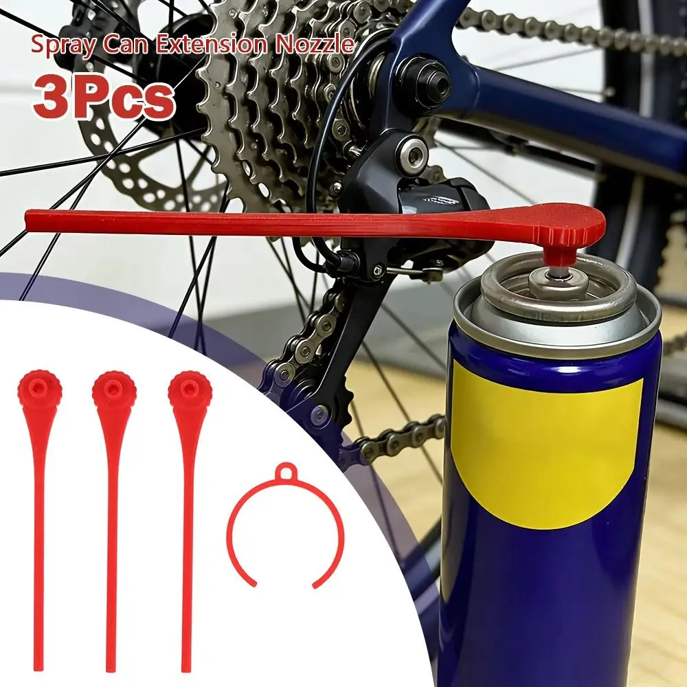 3Pcs/Set Long Extension Design Spray Can Extension Nozzle Leak-proof Structure Accurate Spraying Rotating Spray Nozzle