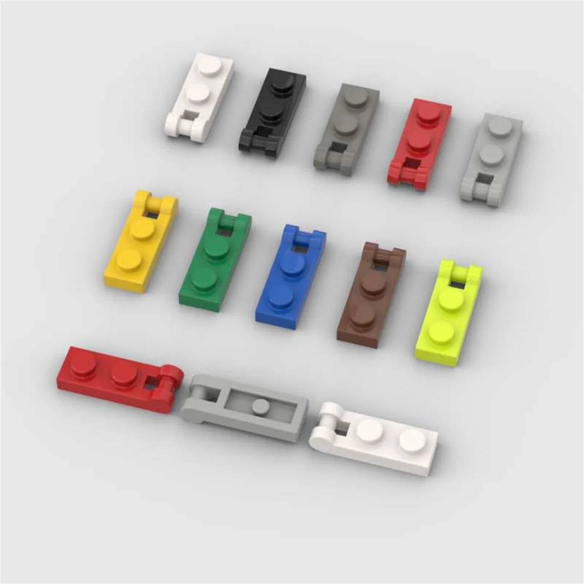 

10PCS Puzzle Particle 60478 Modified 1x2 With Bar Handle Building Blocks Kit Plate Bricks Toy Children Kid Gift