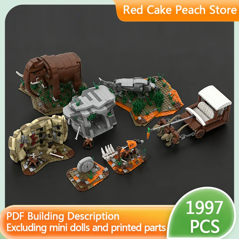 City Street View Model MOC Building Bricks Prehistoric Residence Modular Technology Children Holiday Gifts Assemble Toys Suit